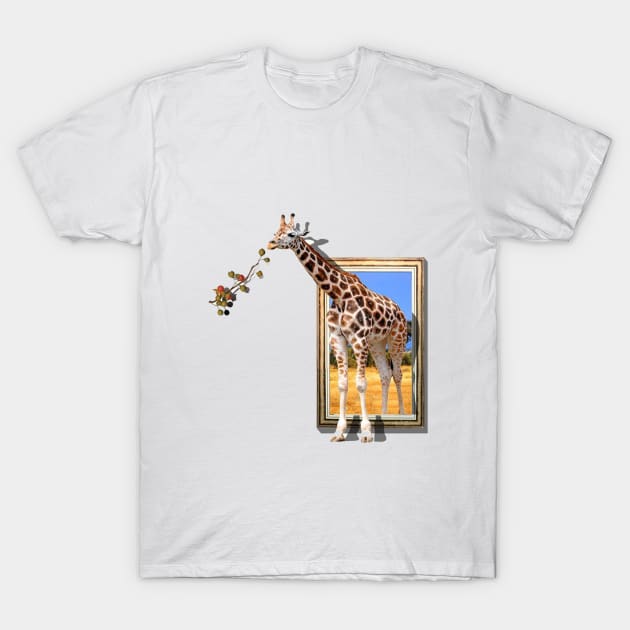 3D giraffe T-Shirt by adityawagaskar